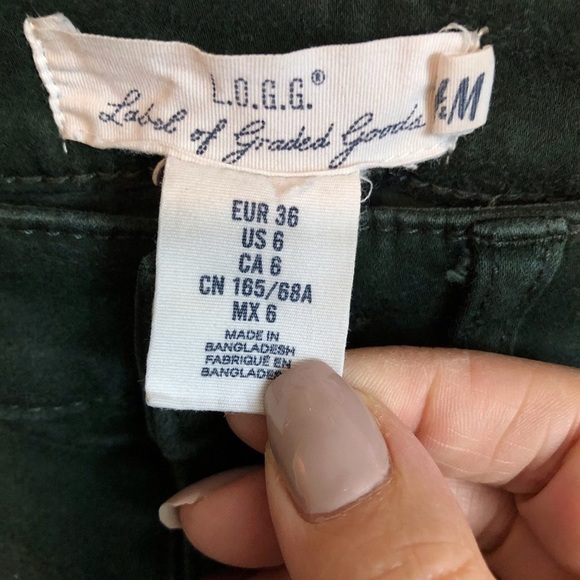 L.O.G.G Forest Green Skinny Jeans - Picture 4 of 10